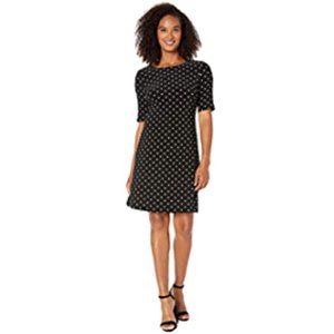 Tommy Hilfiger Button Sleeve Jersey Polka Dots Dress. NWT!